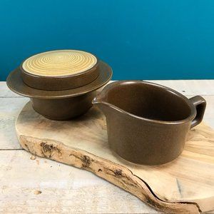 VTG Dansk Style Stoneware MCM Cream & Sugar Set